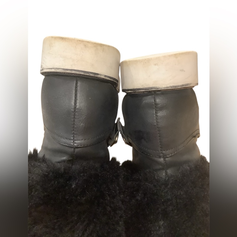 ShoeDazzle Kaytlyn Women's Black Fur-Lined Lace-up Boots Size 9 - Picture 5 of 8